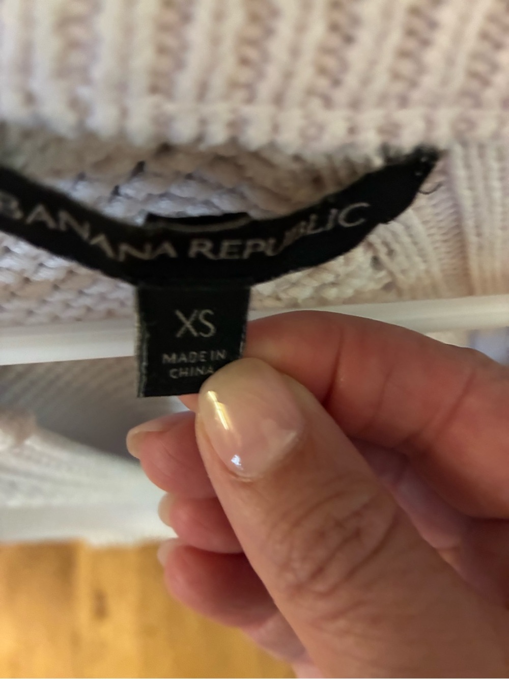 Banana Republic Cream Ribbed Crewneck Sweater